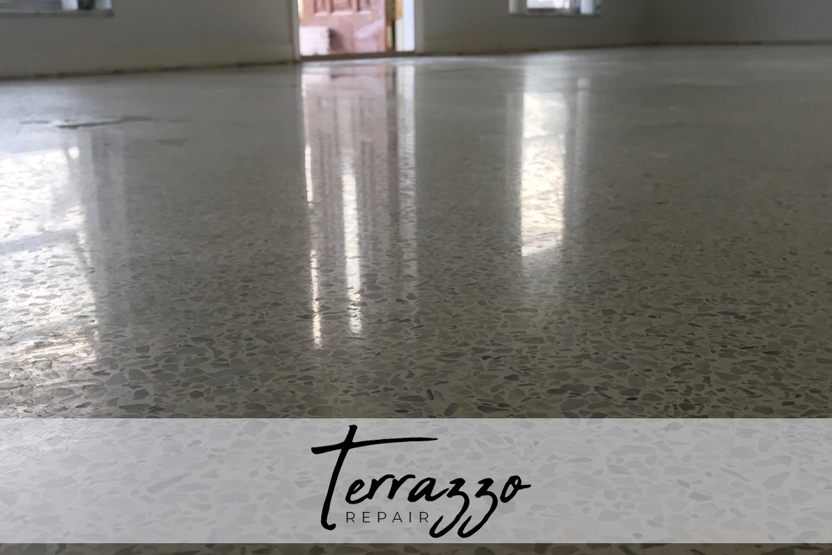 Terrazzo Floor Clean Restore Process Miami